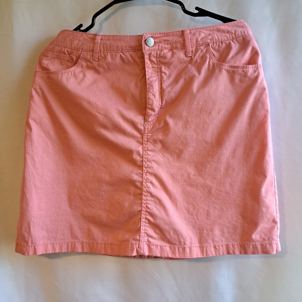 CROFT & BARROW WOMEN CORAL CLASIC FIT BERMUDA STRECH SKORT SZ 10